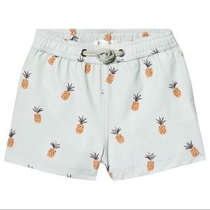 Rylee + Cru Pineapple Swim Shorts 18-24 Months